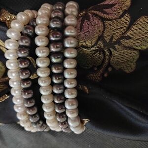 Elegant Pearl Bracelet Set